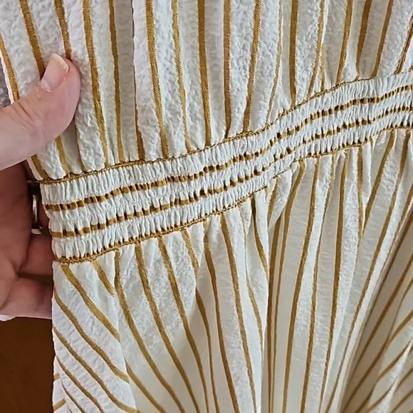 **Clearance** Calvin Klein striped, Tie-Neck Dress - Picture 5 of 9